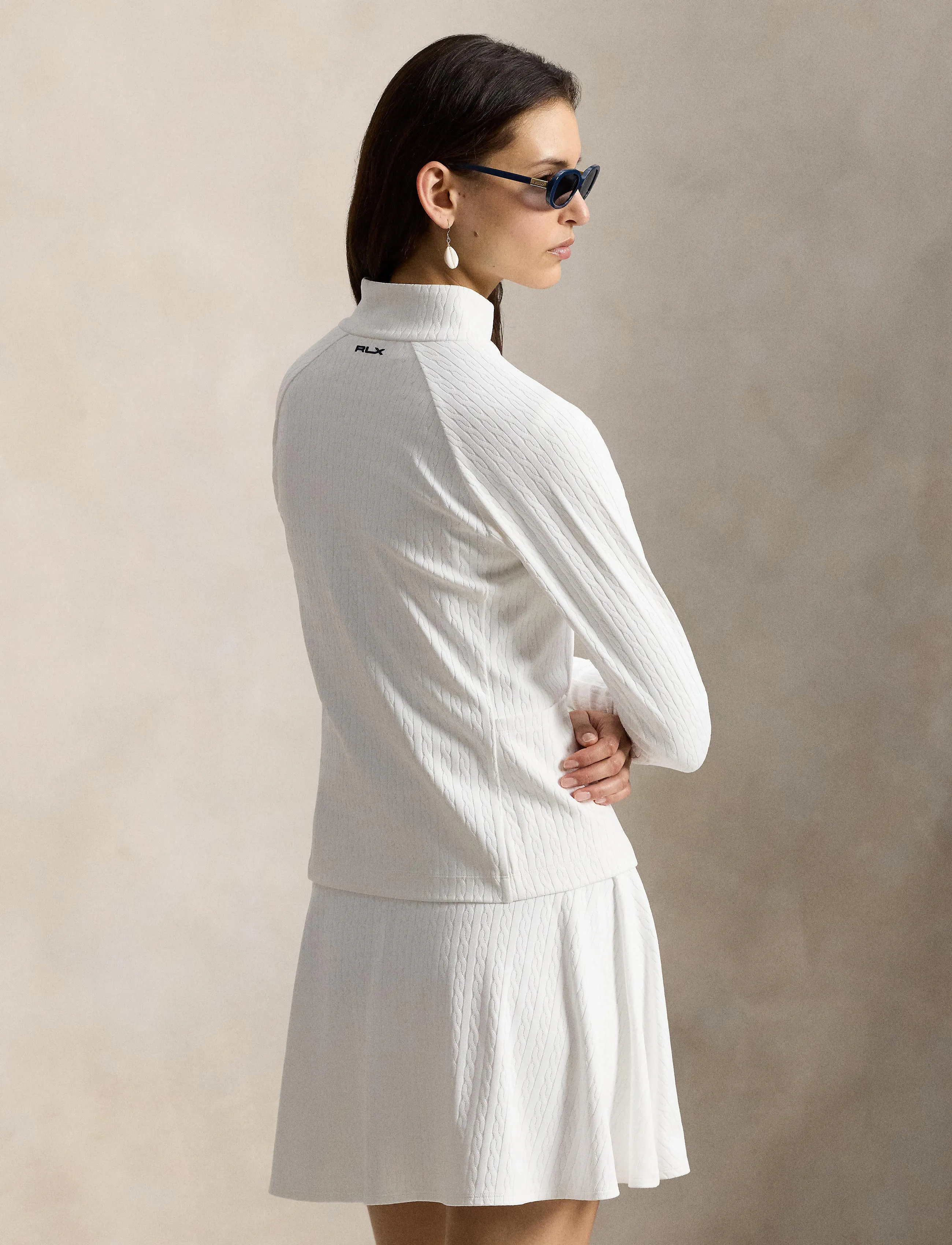 Ralph Lauren Golf - ACTIVE CABLE-KNT-SWEATSHIRT - tops - ceramic white - 2