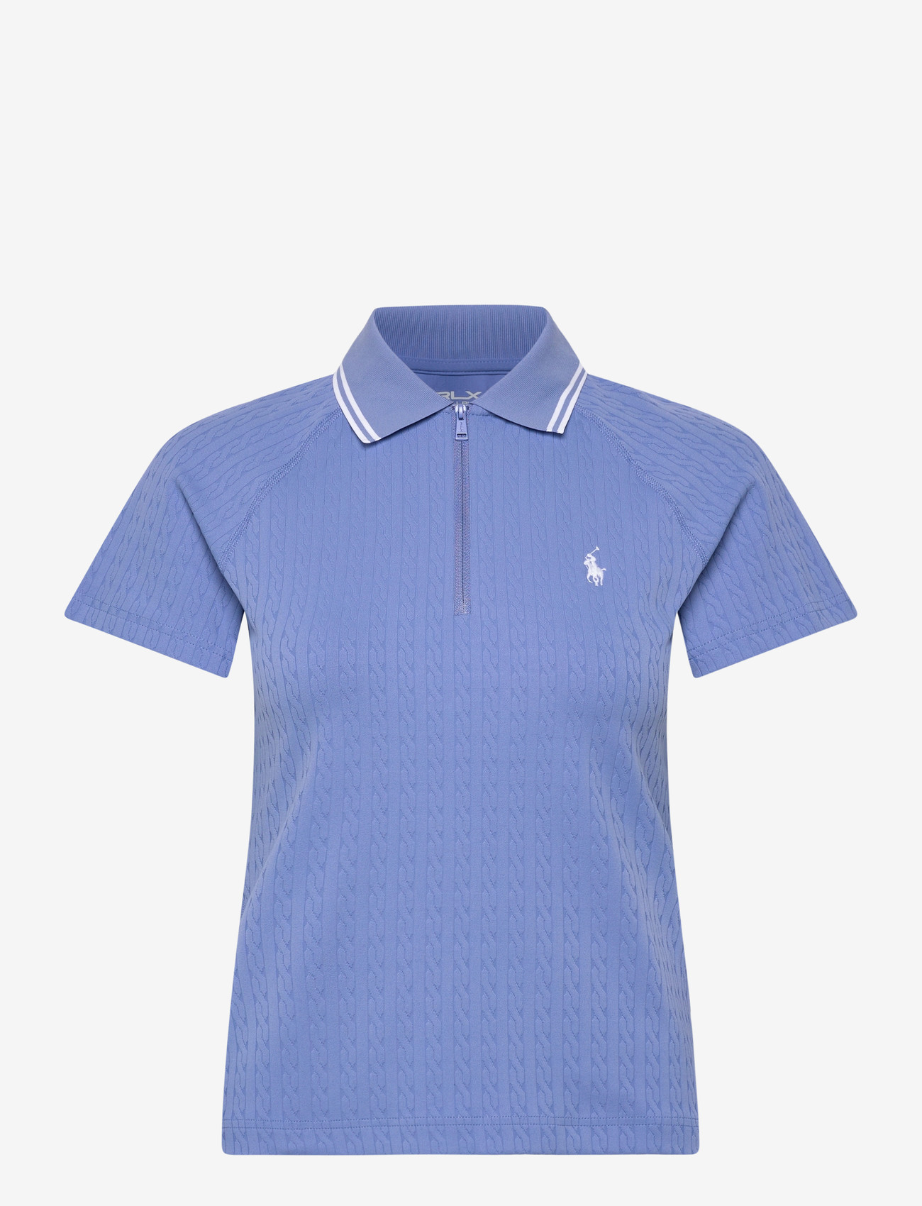 Ralph Lauren Golf - ACTIVE CABLE-KNT-POLO - oberteile & t-shirts - blue mist/ceramic - 0