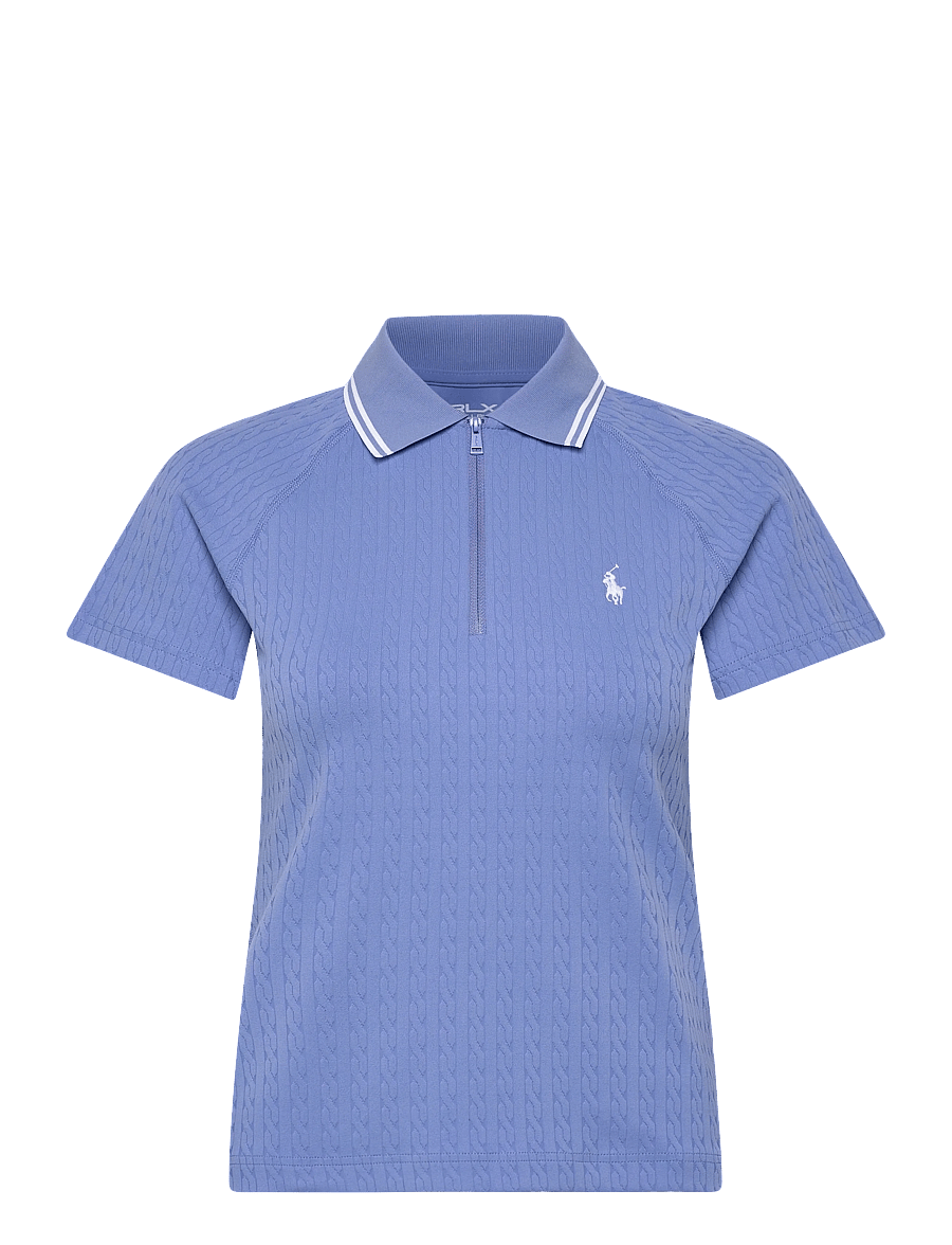 Ralph Lauren Golf - ACTIVE CABLE-KNT-POLO - oberteile & t-shirts - blue mist/ceramic - 0