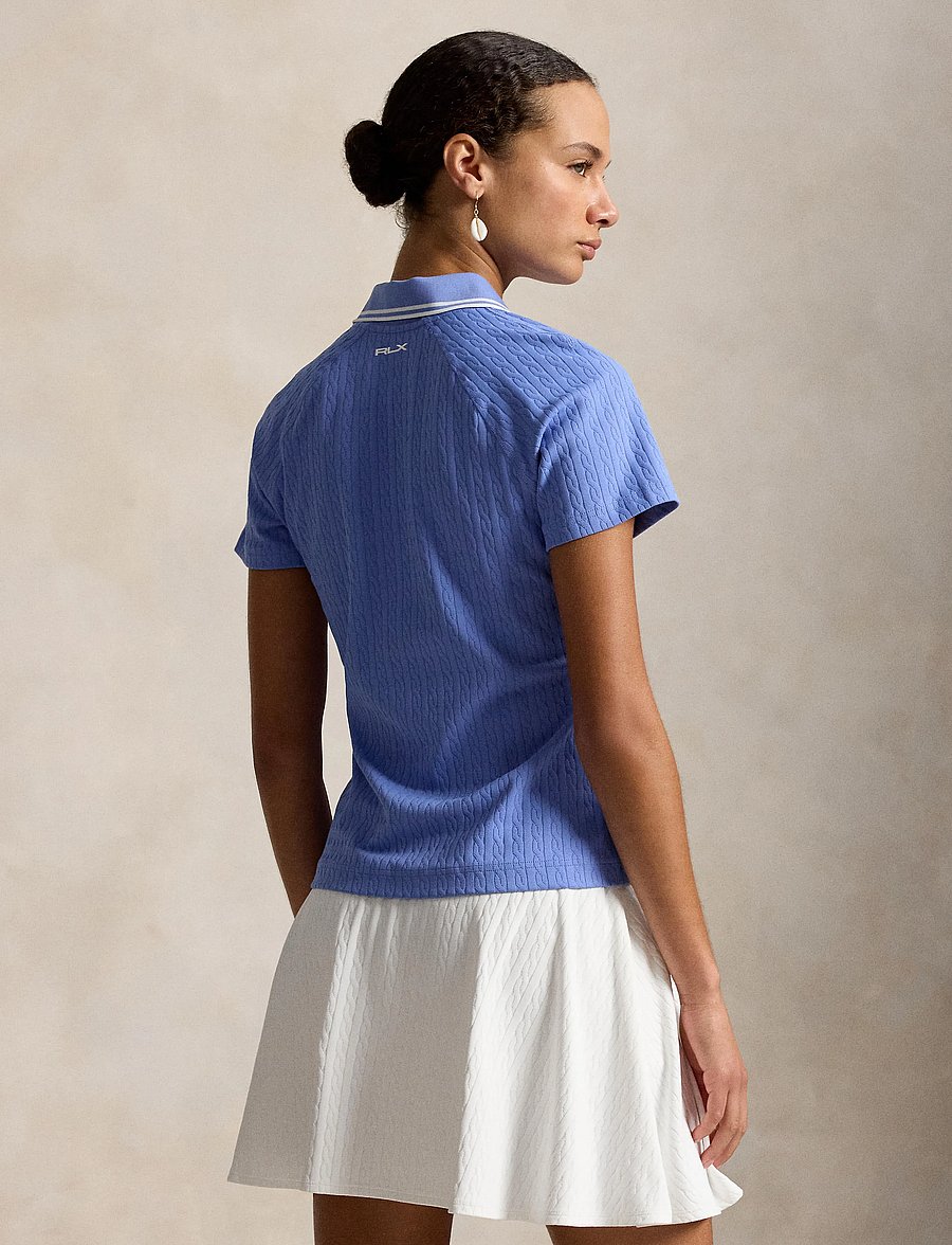 Ralph Lauren Golf - ACTIVE CABLE-KNT-POLO - oberteile & t-shirts - blue mist/ceramic - 2
