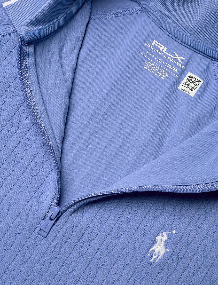 Ralph Lauren Golf - ACTIVE CABLE-KNT-POLO - oberteile & t-shirts - blue mist/ceramic - 3