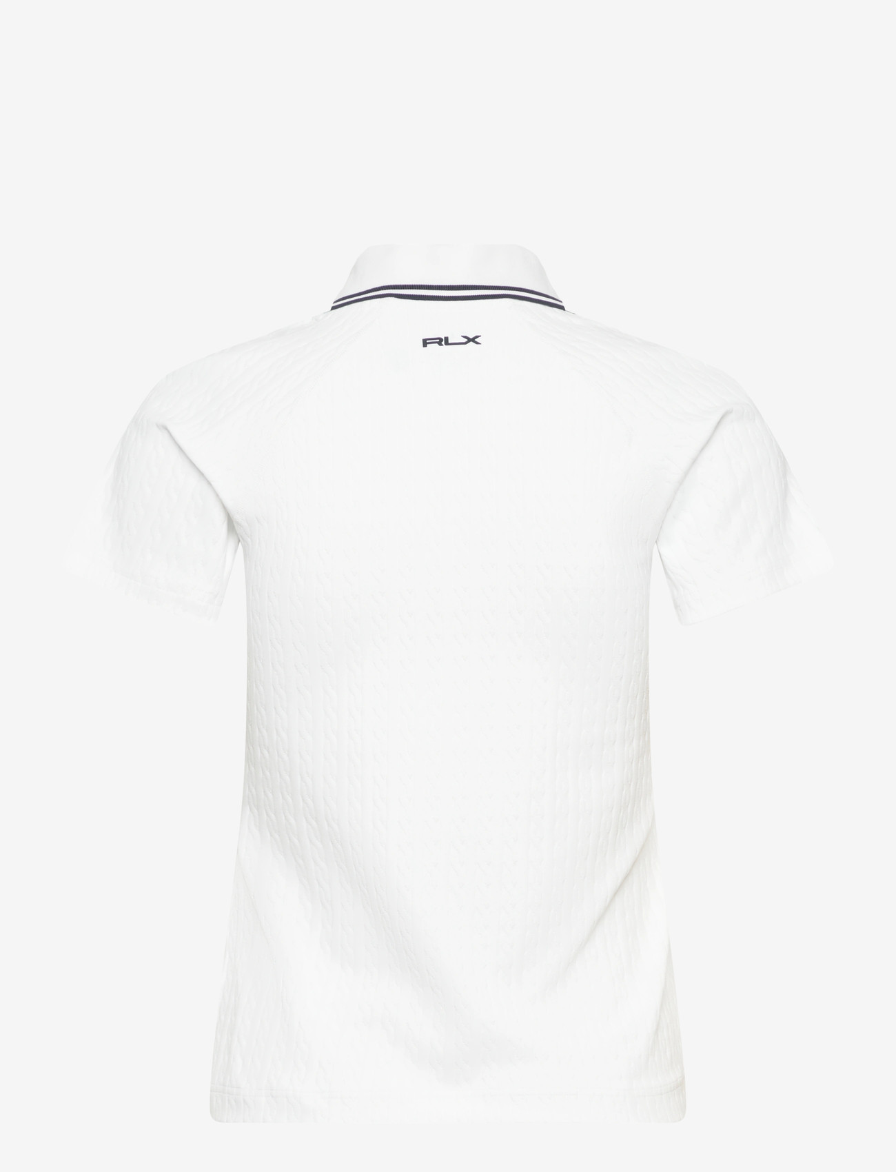 Ralph Lauren Golf - Cable Jacquard Quarter-Zip Polo Shirt - oberteile & t-shirts - ceramic white/ref - 1