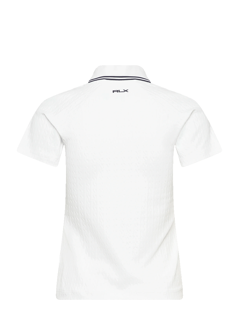 Ralph Lauren Golf - Cable Jacquard Quarter-Zip Polo Shirt - oberteile & t-shirts - ceramic white/ref - 1