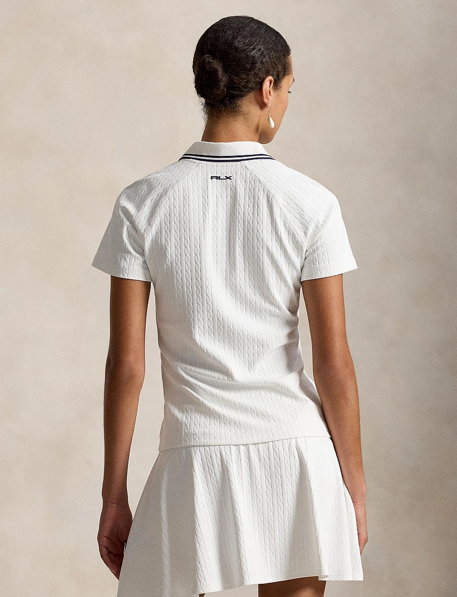 Ralph Lauren Golf - ACTIVE CABLE-KNT-POLO - Överdelar - ceramic white/ref - 3