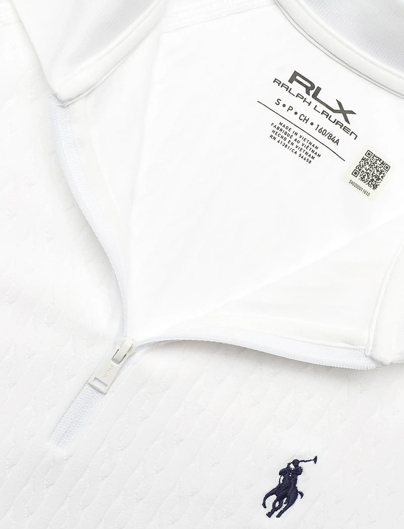 Ralph Lauren Golf - Cable Jacquard Quarter-Zip Polo Shirt - oberteile & t-shirts - ceramic white/ref - 2