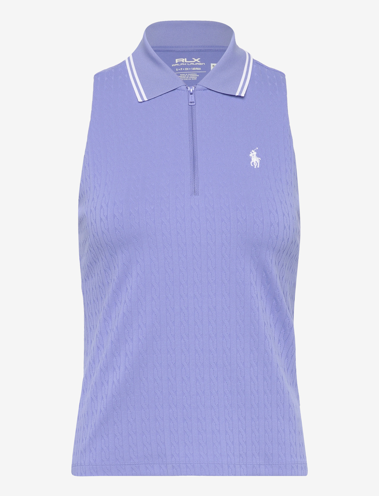 Ralph Lauren Golf - Slim Fit Sleeveless Racerback Polo Shirt - toppar & t-shirts - blue mist/ceramic - 0