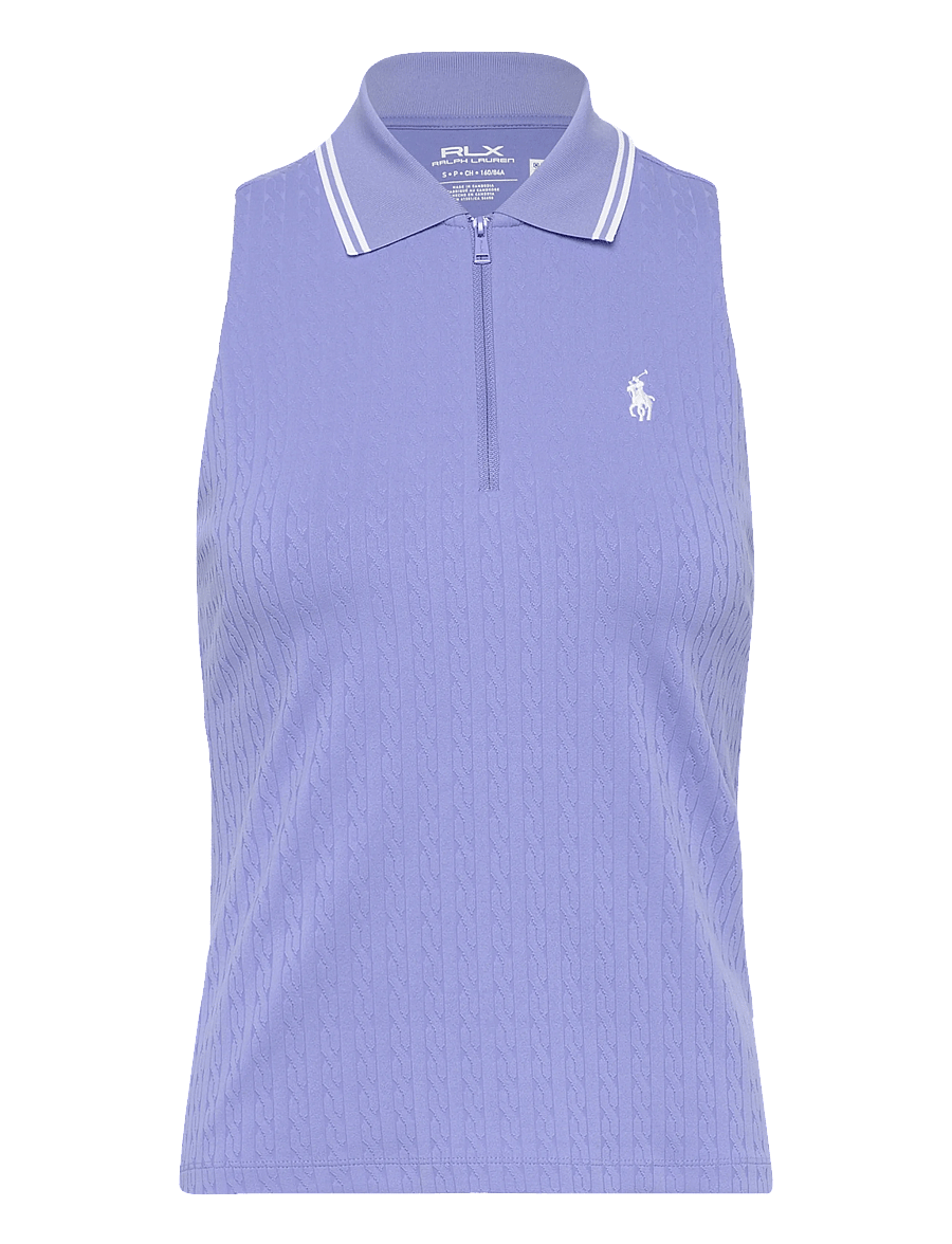 Ralph Lauren Golf - Slim Fit Sleeveless Racerback Polo Shirt - oberteile & t-shirts - blue mist/ceramic - 1