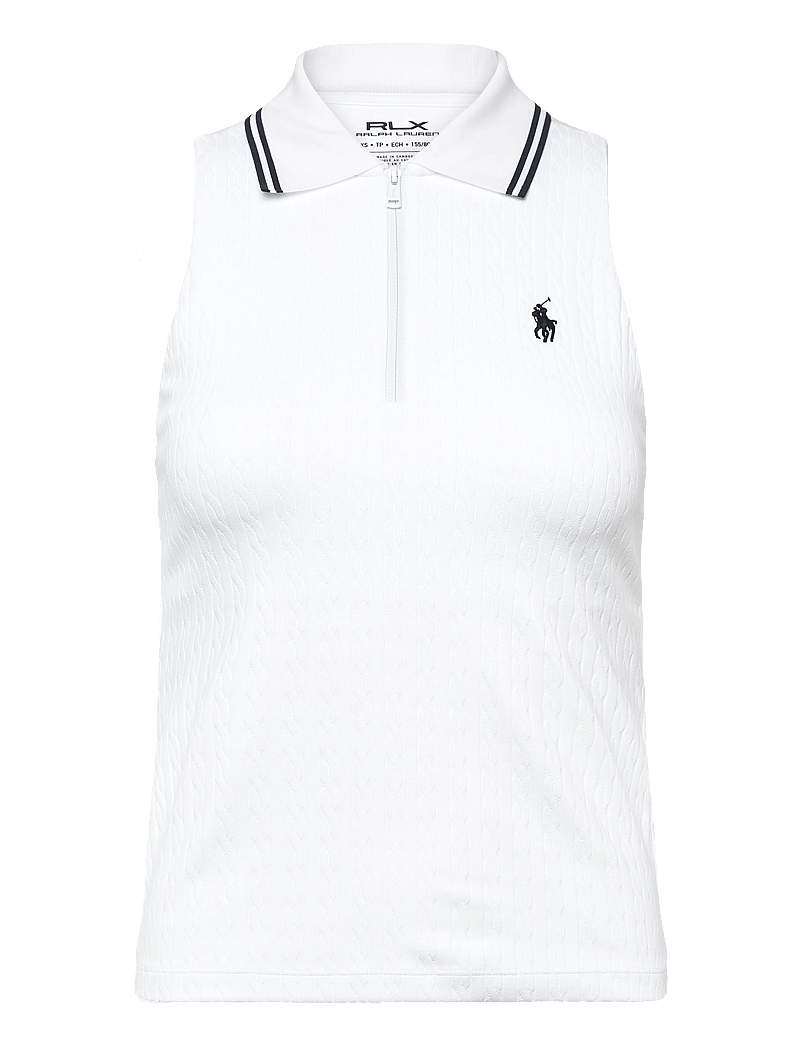 Ralph Lauren Golf - Slim Fit Sleeveless Racerback Polo Shirt - oberteile & t-shirts - ceramic white/ref - 0