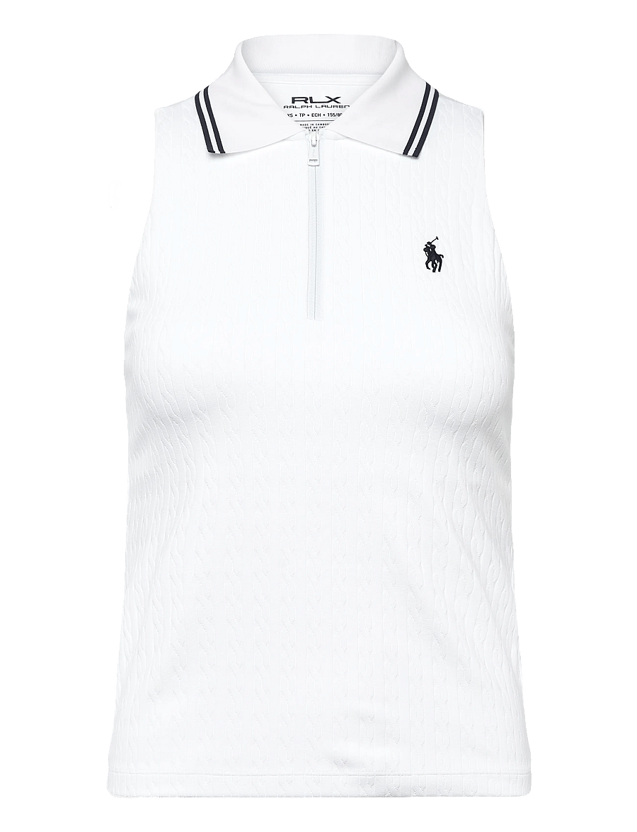 Ralph Lauren Golf - Slim Fit Sleeveless Racerback Polo Shirt - oberteile & t-shirts - ceramic white/ref - 1