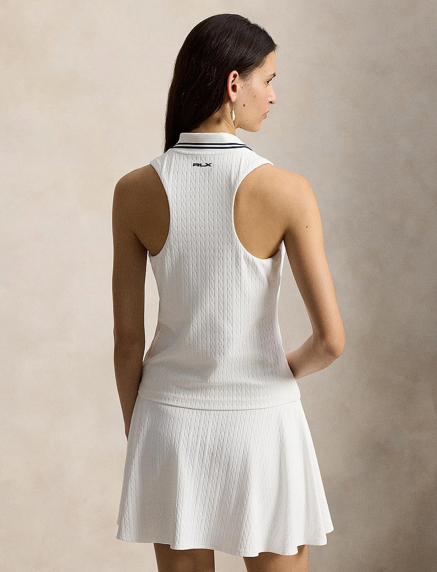 Ralph Lauren Golf - Slim Fit Sleeveless Racerback Polo Shirt - oberteile & t-shirts - ceramic white/ref - 3