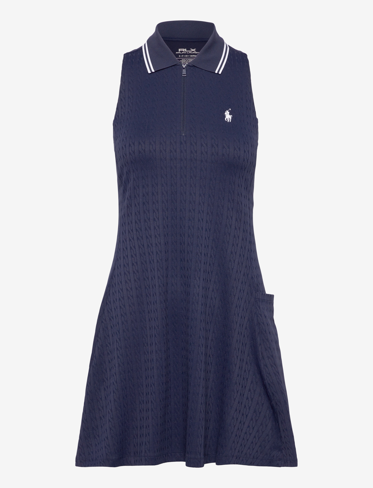 Ralph Lauren Golf - Stretch-Jacquard Sleeveless Polo Dress - kleider & röcke - refined navy/cera - 0