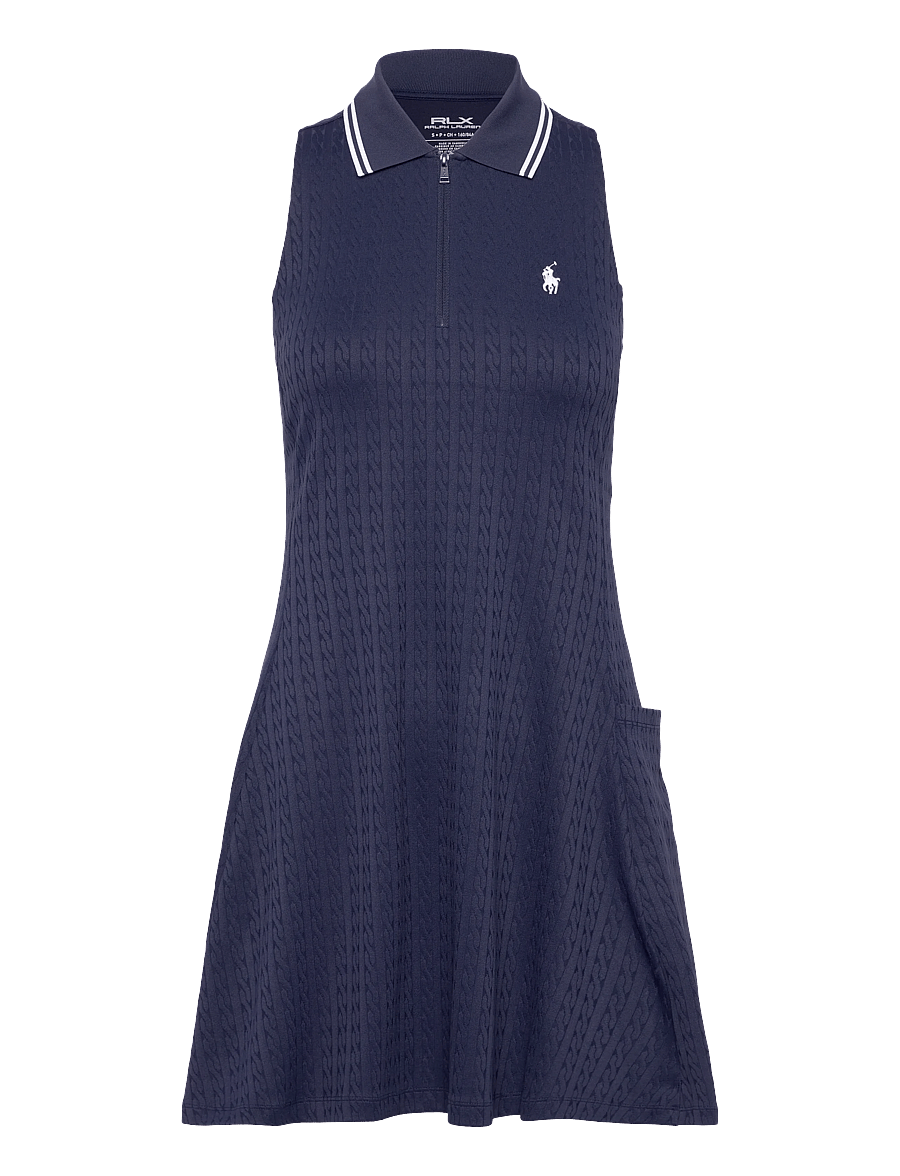 Ralph Lauren Golf - Stretch-Jacquard Sleeveless Polo Dress - kleider & röcke - refined navy/cera - 1