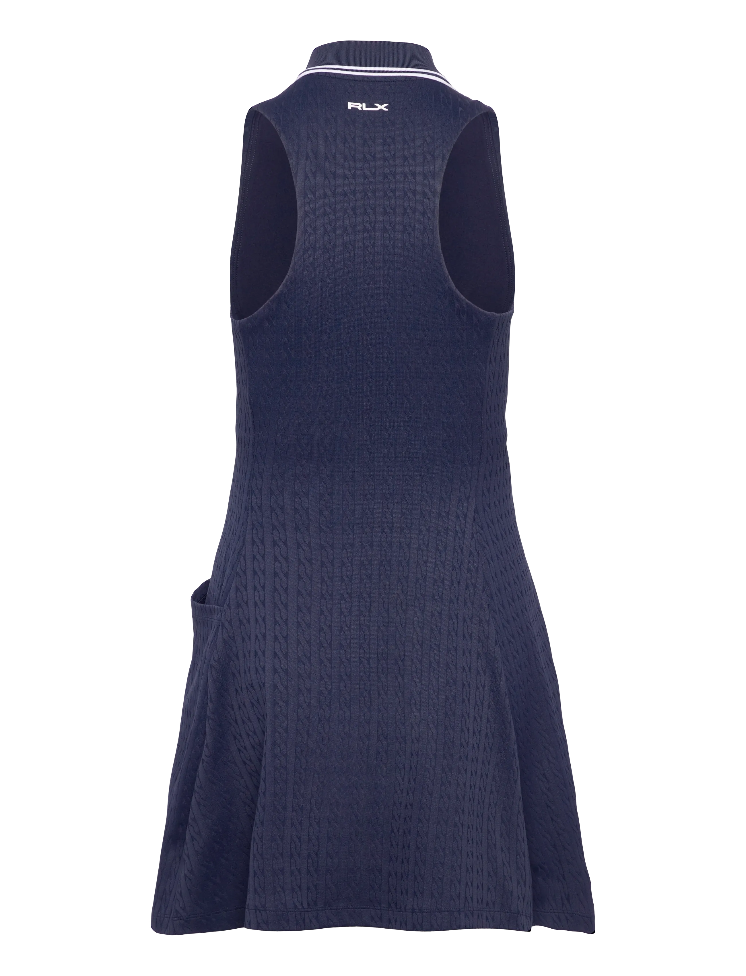 Ralph Lauren Golf - Stretch-Jacquard Sleeveless Polo Dress - kjoler & nederdele - refined navy/cera - 1