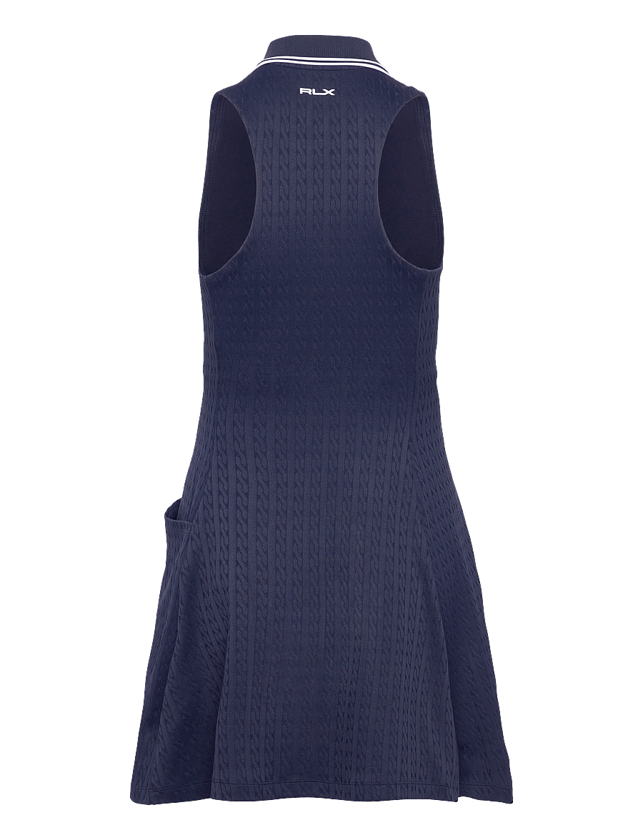 Ralph Lauren Golf - Stretch-Jacquard Sleeveless Polo Dress - kleider & röcke - refined navy/cera - 2
