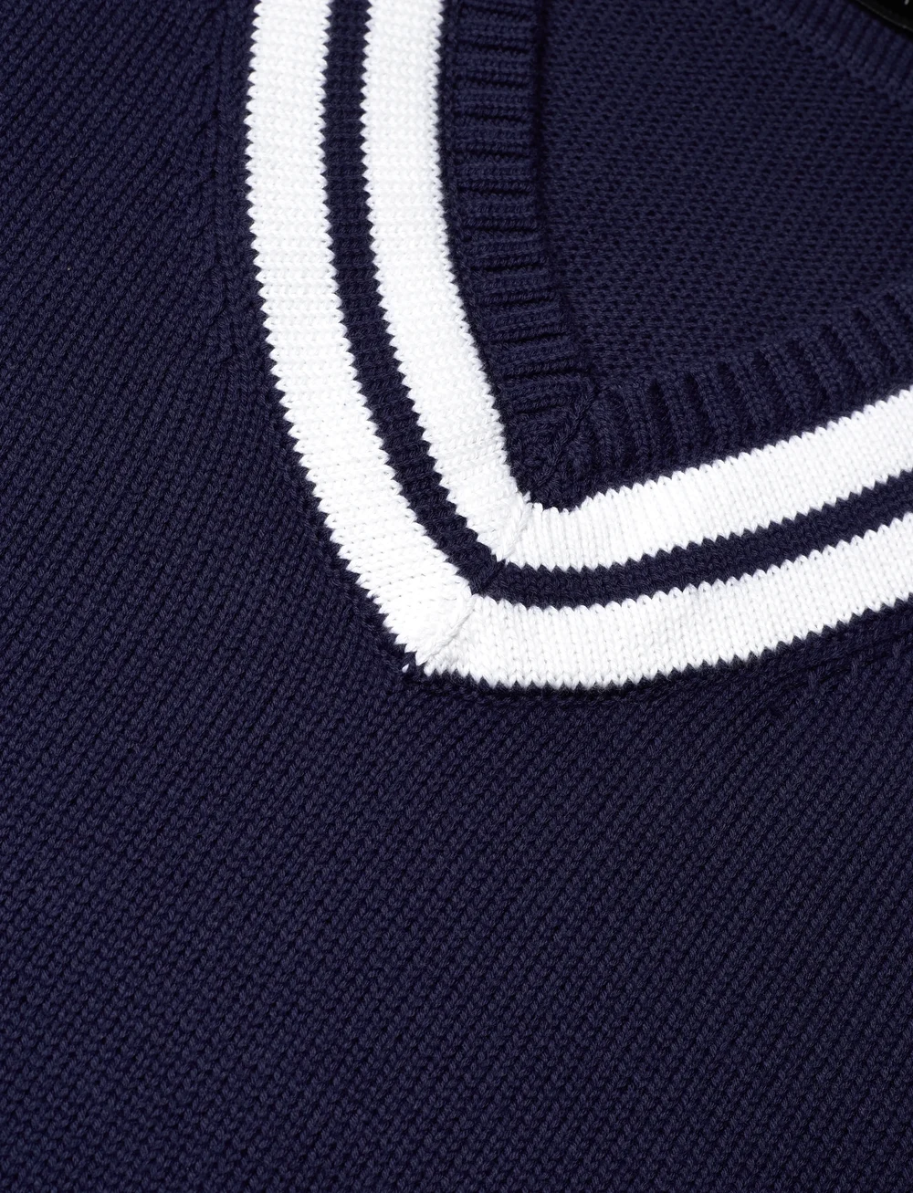 Ralph Lauren Golf - Cotton-Blend Cricket Sweater Vest - sweatshirts - refined navy/cera - 4