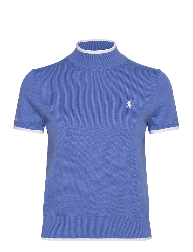 Ralph Lauren Golf - Short-Sleeve Mockneck Sweater - t-shirts - summer blue/ceram - 0