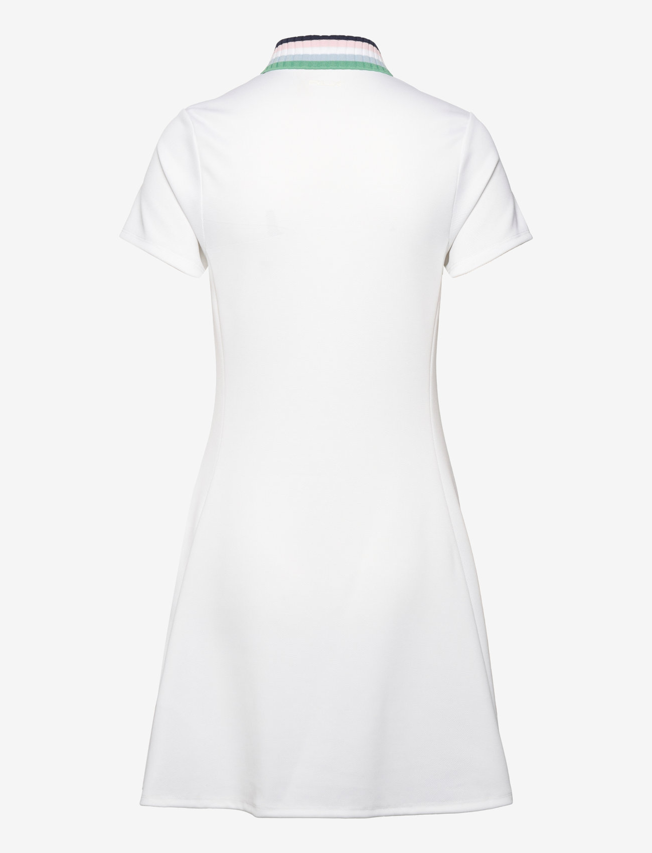 Ralph Lauren Golf - Stretch Piqué Quarter-Zip Polo Dress - mekot & hameet - ceramic white/rfd - 1