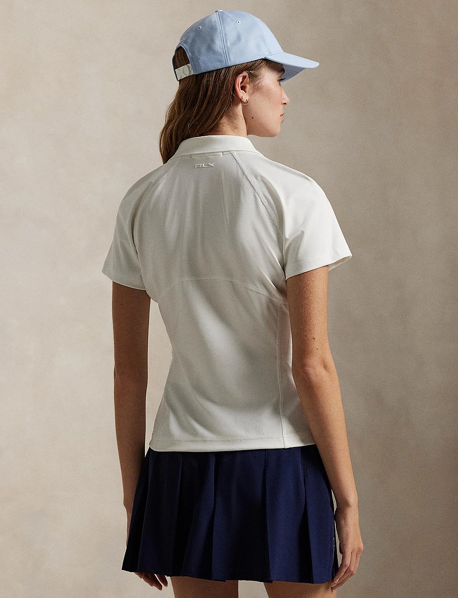Ralph Lauren Golf - Slim Fit Quarter-Zip Polo Shirt - oberteile & t-shirts - ceramic white/rfd - 3