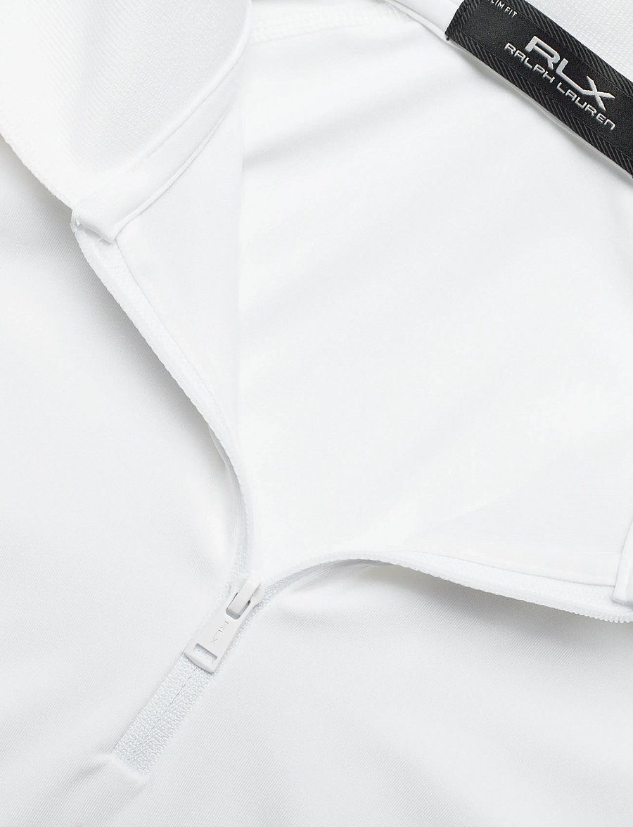 Ralph Lauren Golf - Slim Fit Quarter-Zip Polo Shirt - oberteile & t-shirts - ceramic white/rfd - 5