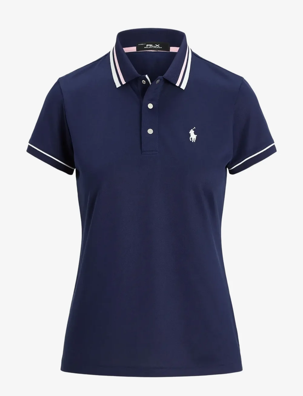 Ralph Lauren Golf - Tailored Fit Jersey Polo Shirt - toppe & t-shirts - rfnd nvy/crmc wht - 1