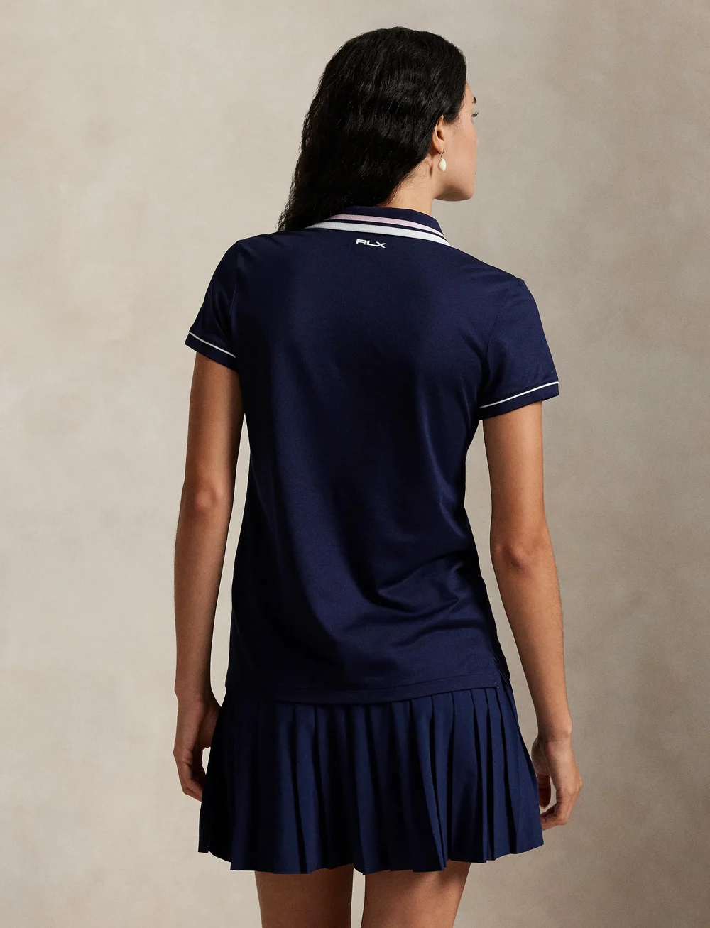 Ralph Lauren Golf - Tailored Fit Jersey Polo Shirt - toppe & t-shirts - rfnd nvy/crmc wht - 3