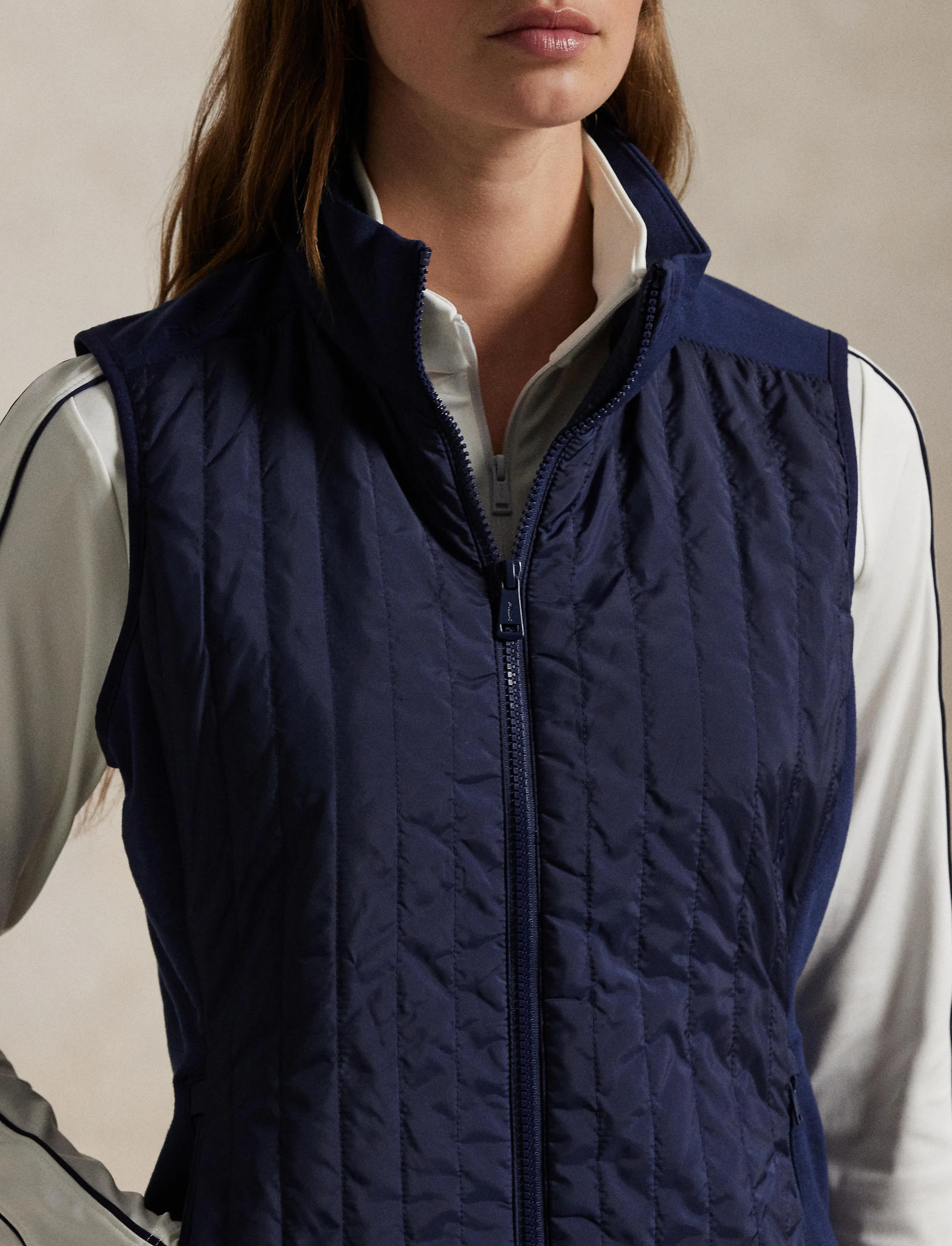 Ralph Lauren Golf - Hybrid Quilted-Front Zip Vest - refined navy - 4