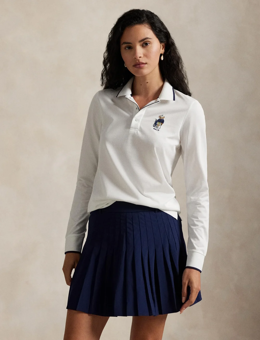 Ralph Lauren Golf - Tailored Fit Polo Bear Jersey Polo Shirt - polosärgid - ceramic white - 4