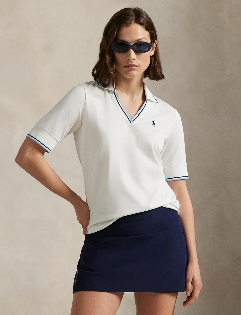 Ralph Lauren Golf - Tailored Fit Cricket Polo Shirt - toppar & t-shirts - cermc whte/refnd - 4