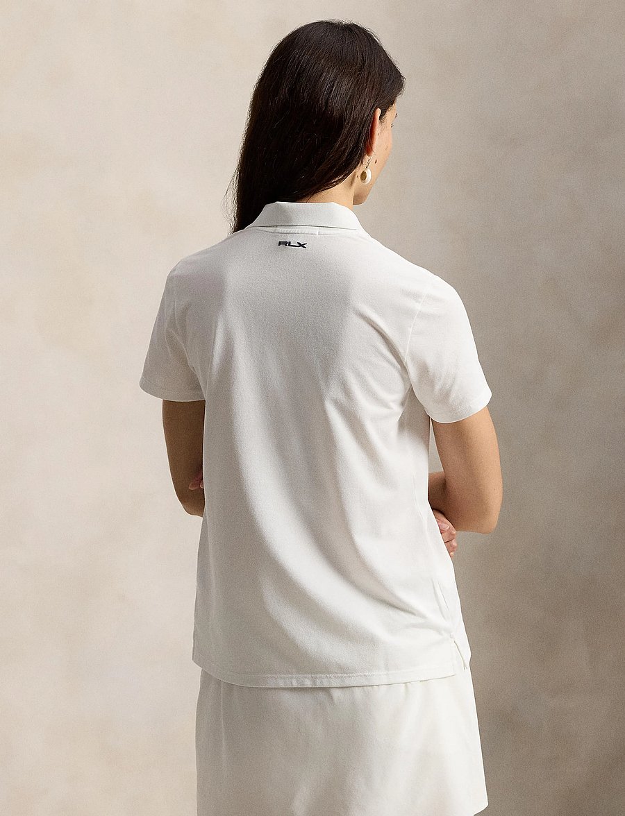 Ralph Lauren Golf - Tailored Fit Jersey Polo Shirt - alussärgid ja t-särgid - crm wh/blue mist - 2