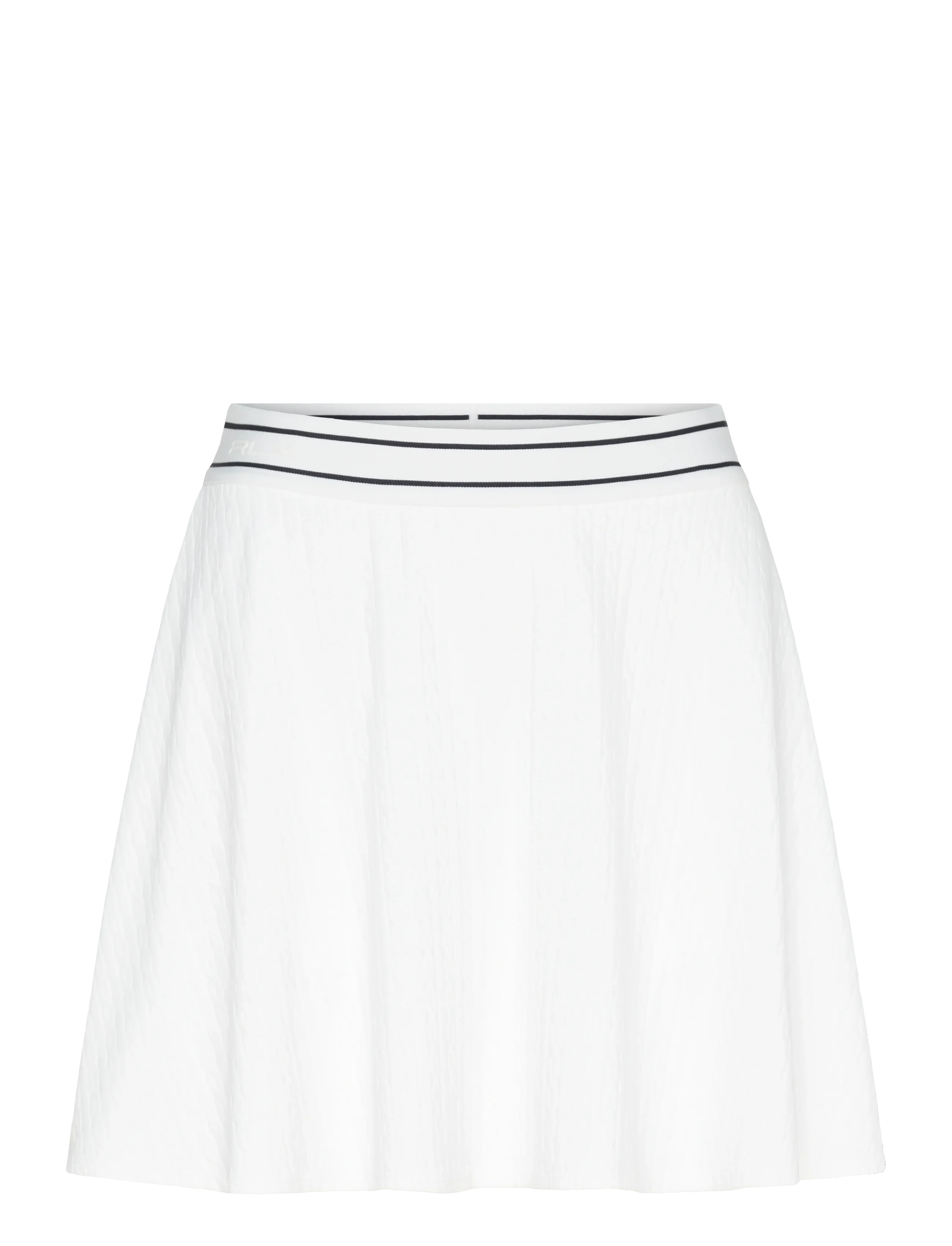 Ralph Lauren Golf Cable-Motif A-Line Skort, Kvinder, Kabelmønstret A-Linje Skort, Hvid, Str: XL