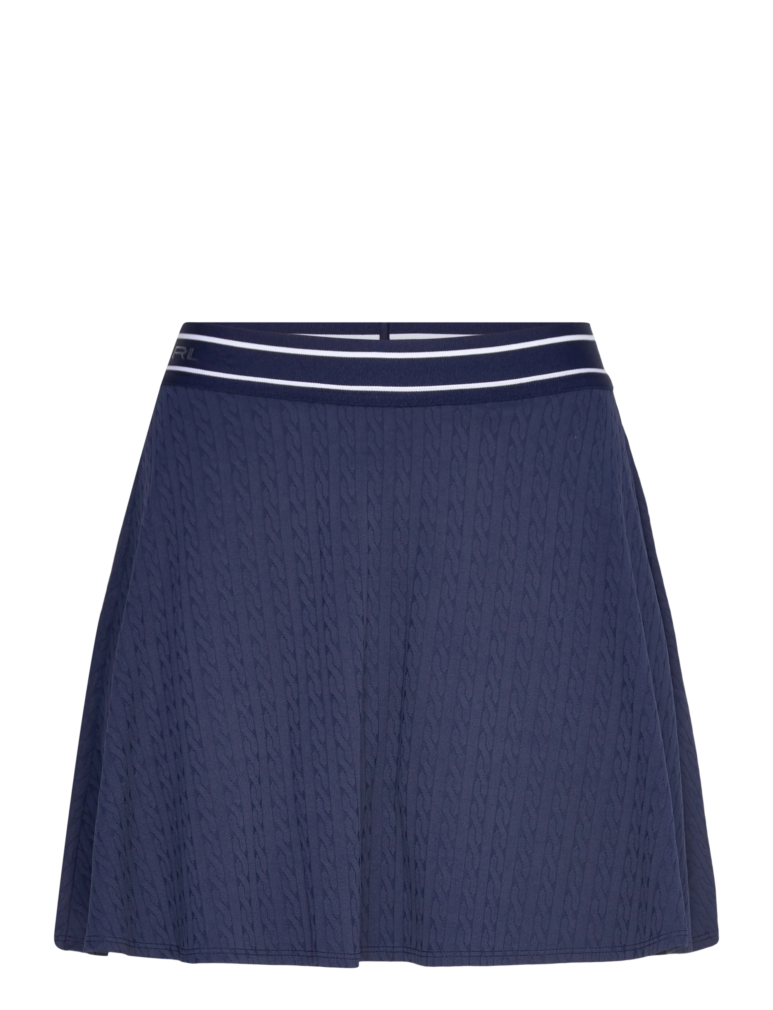 Cable-Motif A-Line Skort - REFINED NAVY/CERA