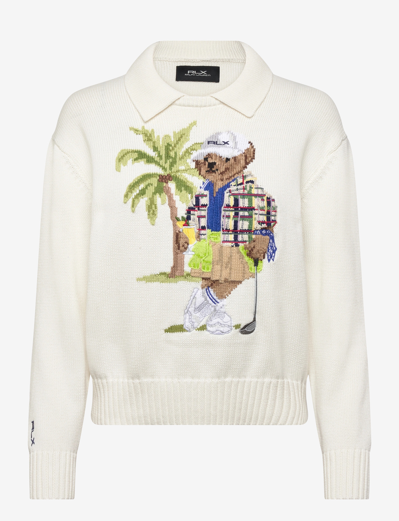 Ralph Lauren Golf - Polo Bear Performance Polo Sweater - oberteile & t-shirts - white splash mult - 0