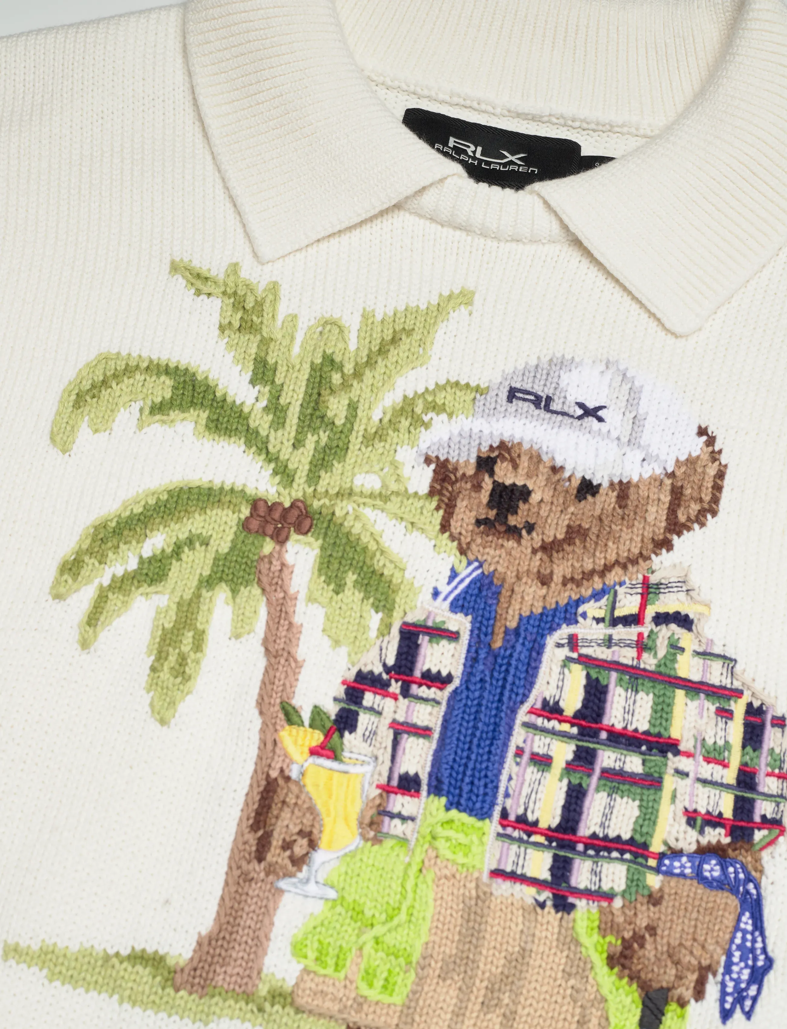 Ralph Lauren Golf - Polo Bear Performance Polo Sweater - sweaters - white splash mult - 5