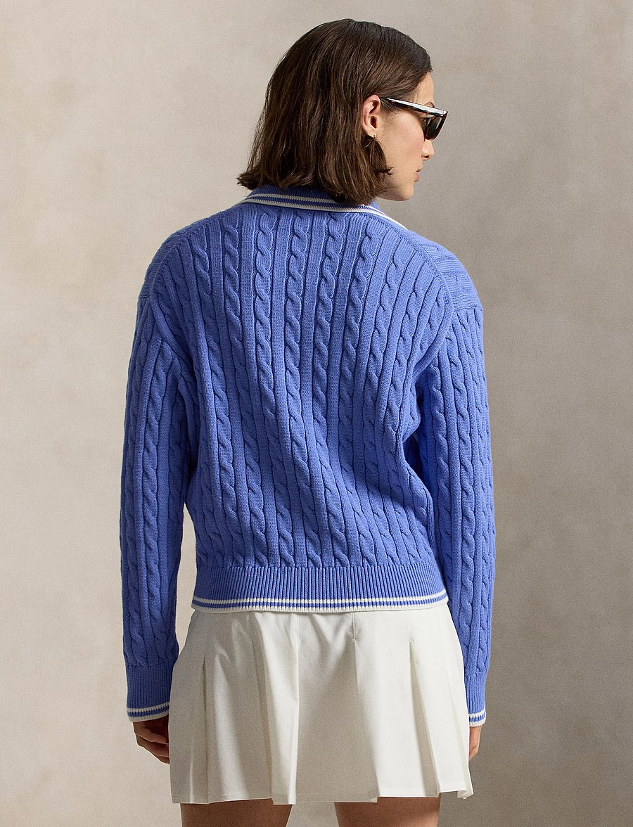 Ralph Lauren Golf - 2/48 COTTON BLEND-SWEATER - sweatshirts - blue mist/white s - 2