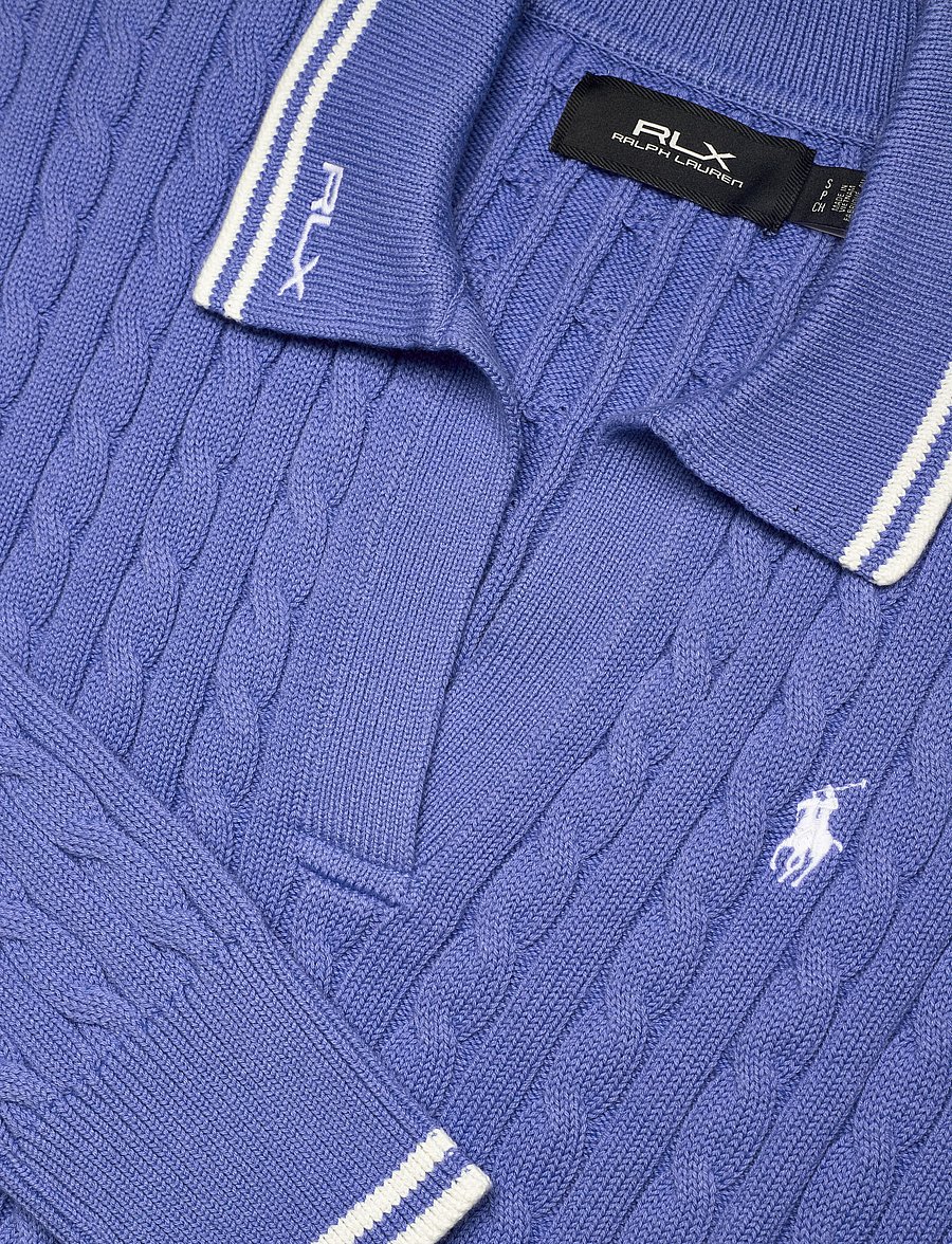 Ralph Lauren Golf - 2/48 COTTON BLEND-SWEATER - sweatshirts - blue mist/white s - 3