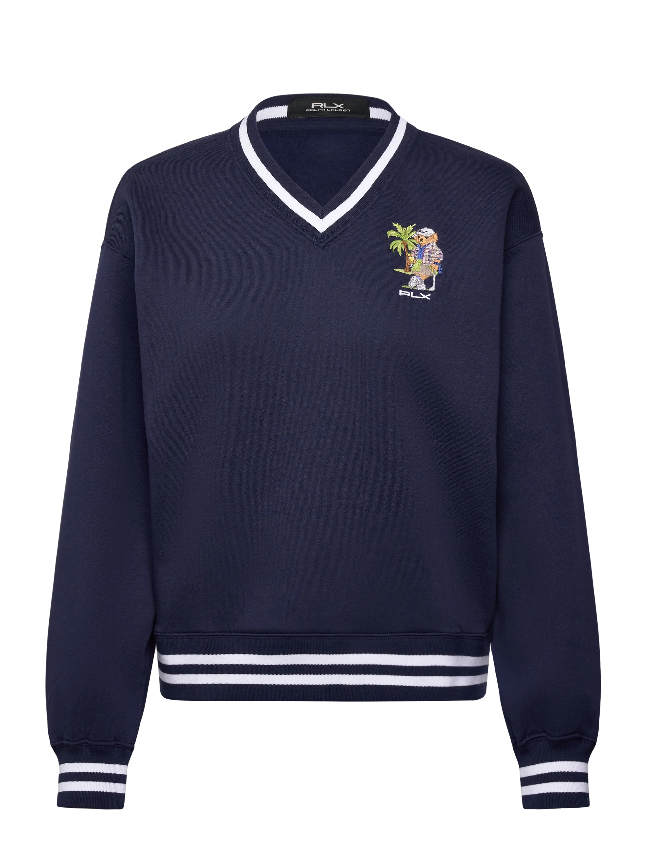 Ralph Lauren Golf Polo Bear V-Neck Pullover - Officewear - REFINED NAVY / white
