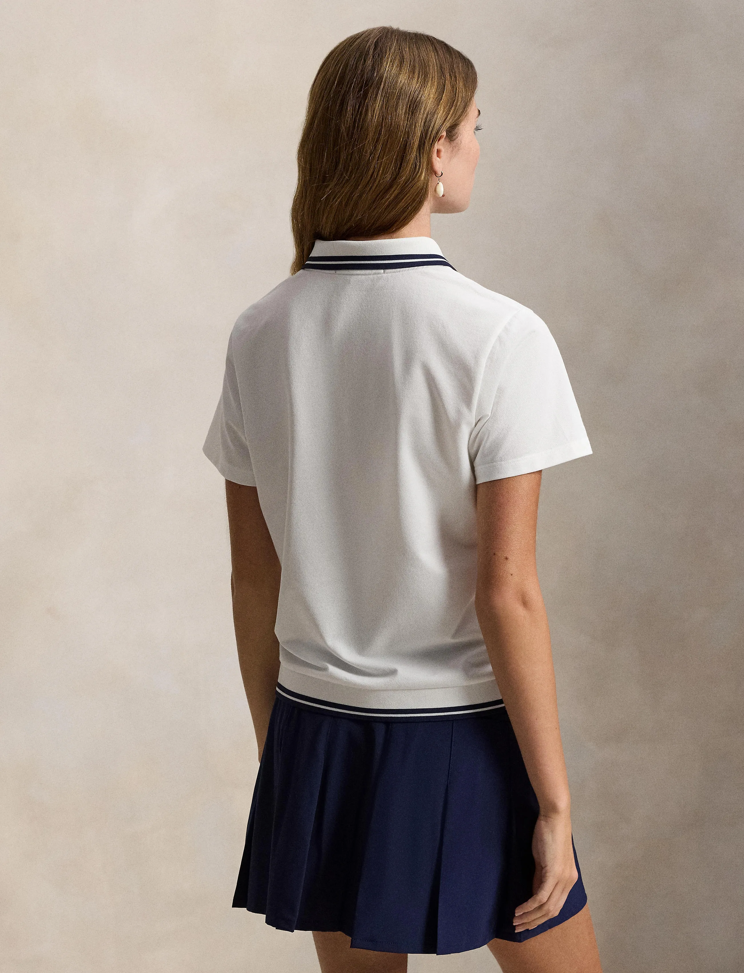 Ralph Lauren Golf - Jersey Layered-Collar Polo Shirt - pikéer - ceramic white/ref - 3