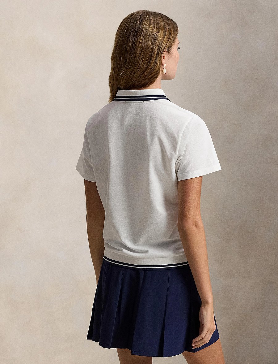Ralph Lauren Golf - Jersey Layered-Collar Polo Shirt - oberteile & t-shirts - ceramic white/ref - 3