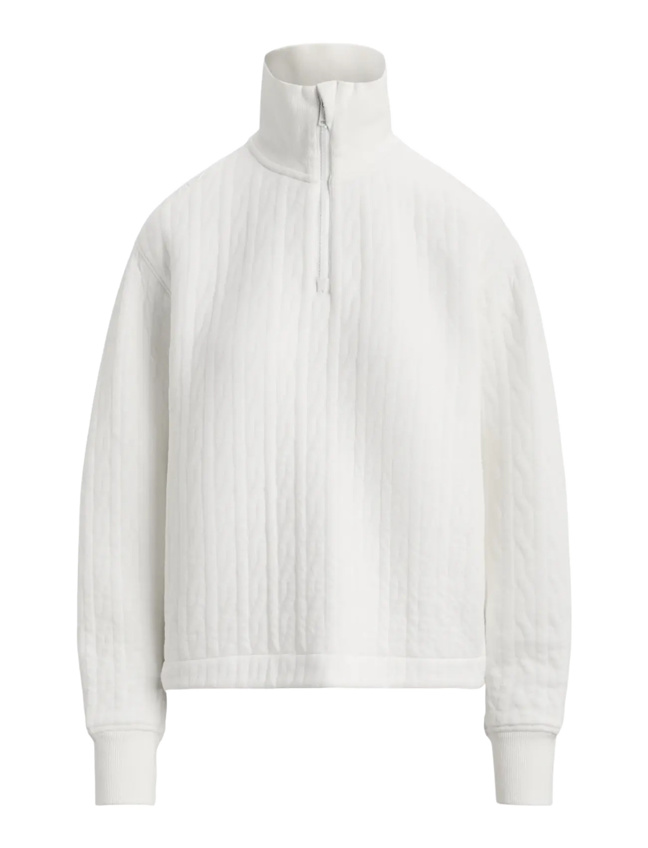 RALPH LAUREN GOLF Cable-Quilted Quarter-Zip Weiß - XS - Damen