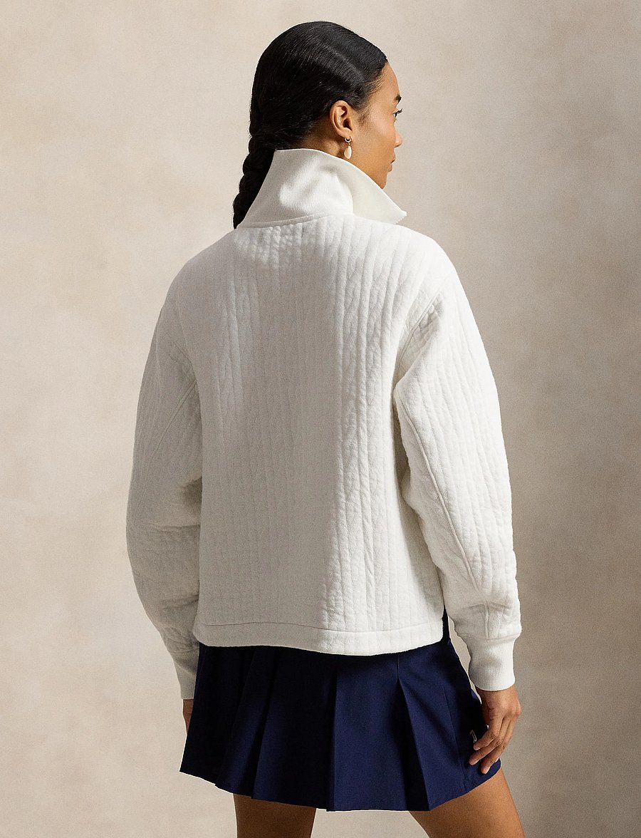 Ralph Lauren Golf - Cable-Quilted Quarter-Zip - overdele - ceramic white - 5