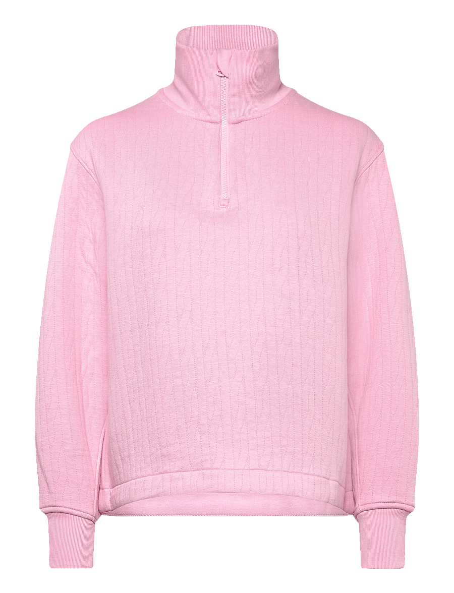 Ralph Lauren Golf - Cable-Quilted Quarter-Zip - tops - light pink - 1