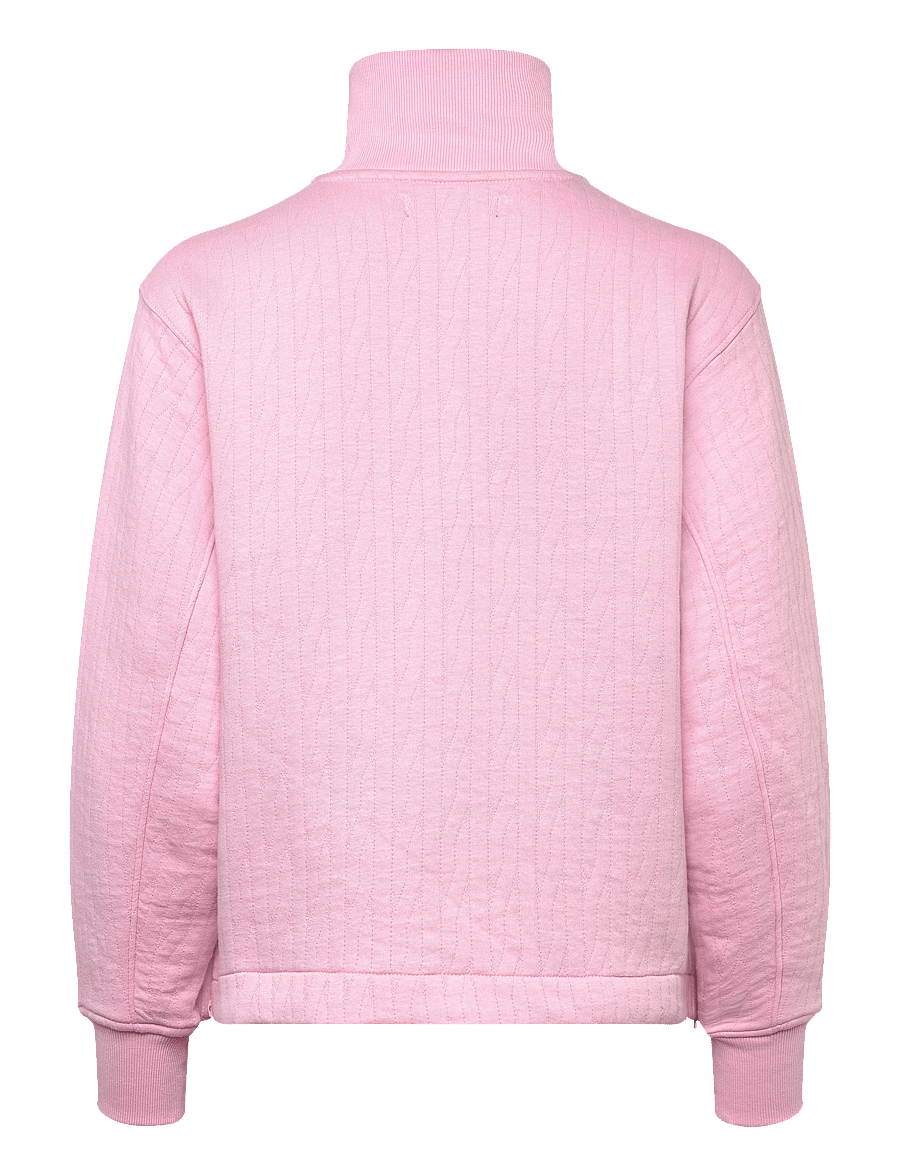 Ralph Lauren Golf - Cable-Quilted Quarter-Zip - tops - light pink - 2