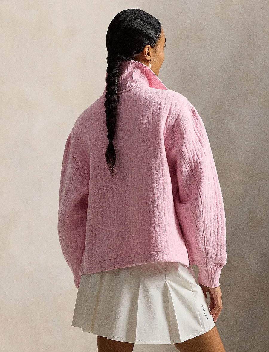 Ralph Lauren Golf - Cable-Quilted Quarter-Zip - tops - light pink - 5