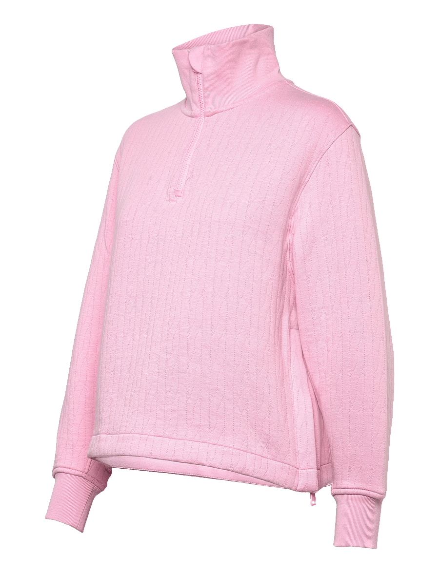 Ralph Lauren Golf - Cable-Quilted Quarter-Zip - tops - light pink - 3