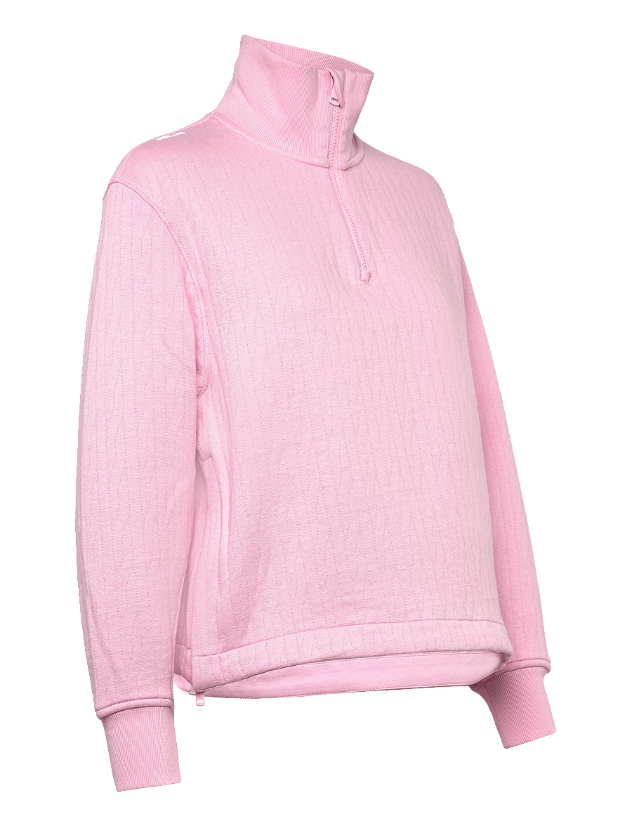 Ralph Lauren Golf - Cable-Quilted Quarter-Zip - tops - light pink - 4