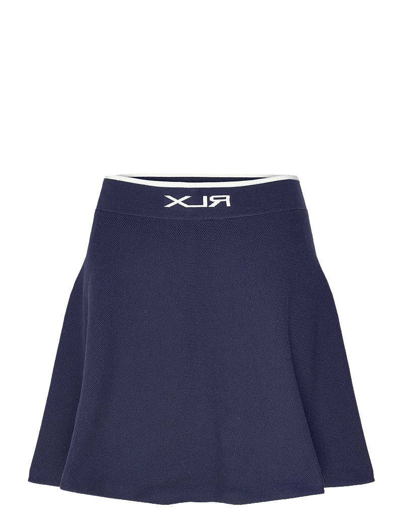 Ralph Lauren Golf - A-Line Mesh Sweater Skirt - kleider & röcke - refined navy/whit - 0