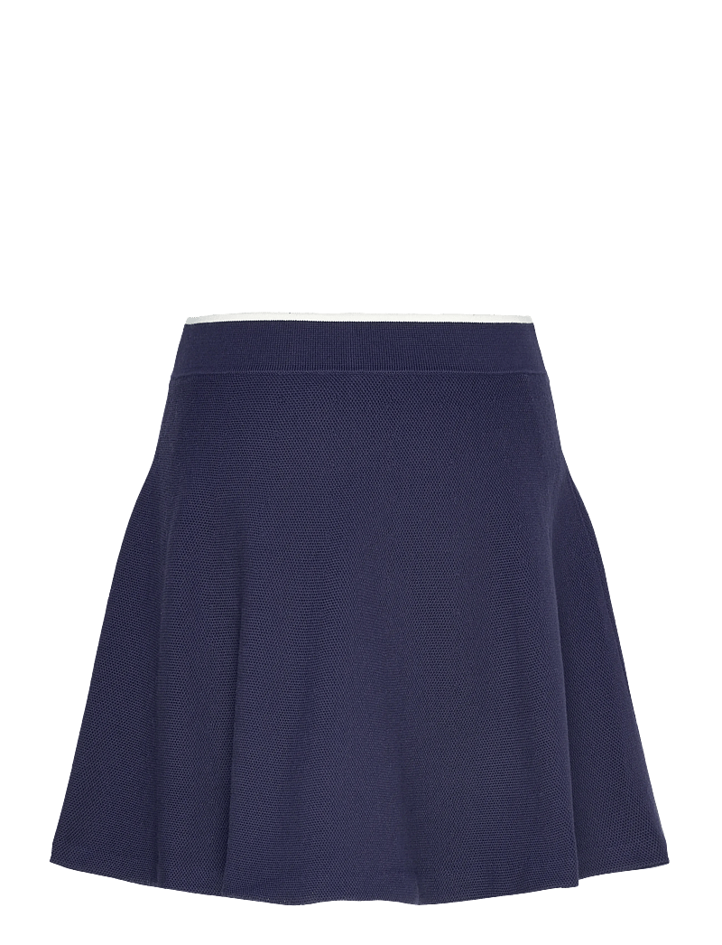Ralph Lauren Golf - A-Line Mesh Sweater Skirt - kleider & röcke - refined navy/whit - 1