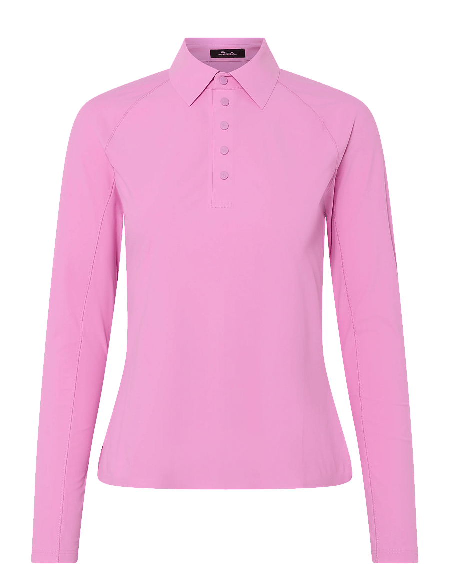 Ralph Lauren Golf - Slim Fit Performance Long-Sleeve Polo - oberteile & t-shirts - petal purple - 1