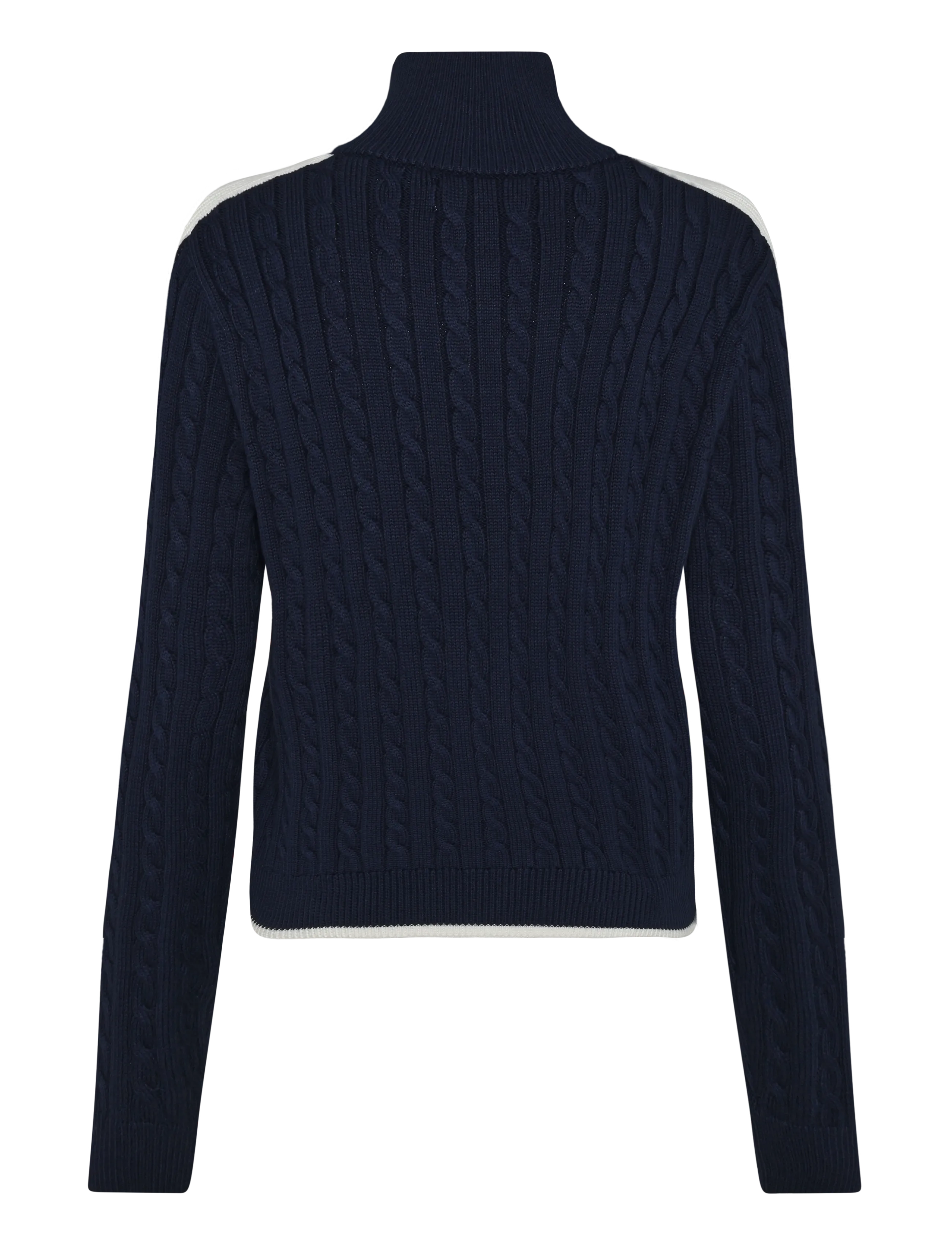 Ralph Lauren Golf - Cable-Knit Quarter-Zip Sweater - sweatshirts - refined nvy/wht s - 1
