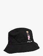 Polo Bear Cotton Bucket Hat - BLACK